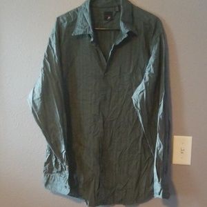 Green button down top
